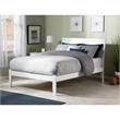 Leo & Lacey Contemporary Full Solid Wood Platform Bed in White