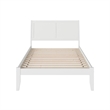 Leo & Lacey Contemporary Full Solid Wood Platform Bed in White
