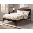 Leo & Lacey Contemporary Full Solid Wood Platform Bed in Walnut
