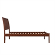 Leo & Lacey Contemporary Full Solid Wood Platform Bed in Walnut