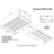 Leo & Lacey Full Wood Platform Bed with Footboard and Twin Trundle in Walnut
