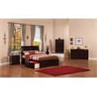 Leo & Lacey Full Wood Platform Bed with Footboard & Storage Drawers in Espresso