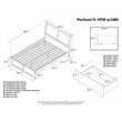 Leo & Lacey Full Wood Platform Bed with Footboard and Storage Drawers in Walnut