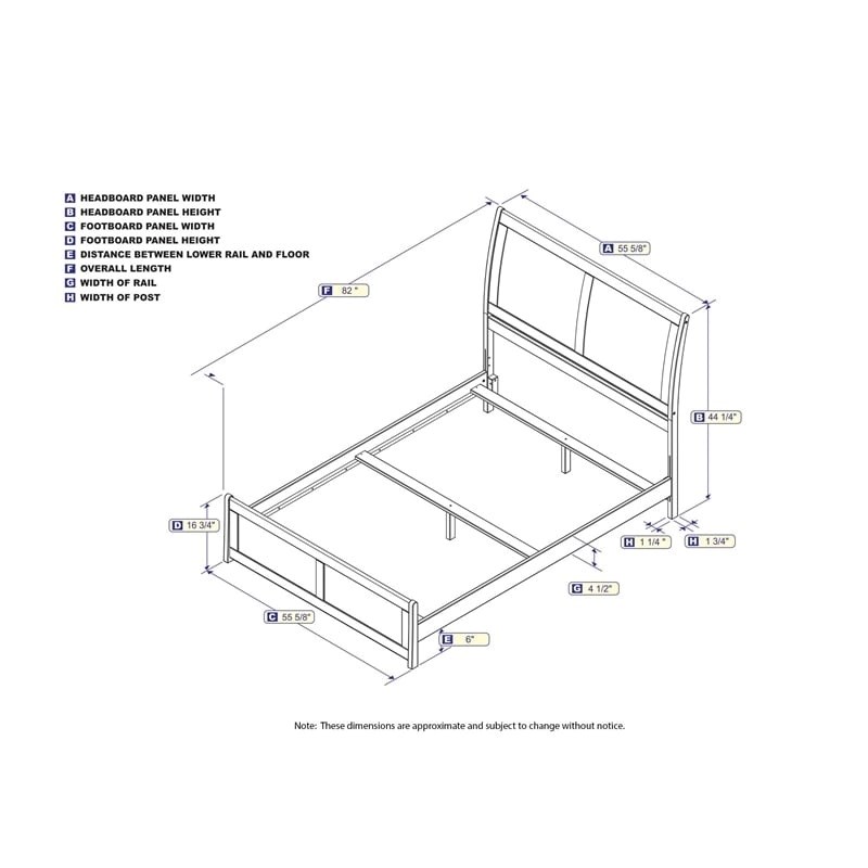 Leo & Lacey Full Wood Foundation Bed Frame with Matching Footboard White
