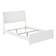 Leo & Lacey Full Wood Foundation Bed Frame with Matching Footboard White