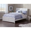 Leo & Lacey Full Wood Foundation Bed Frame with Matching Footboard White