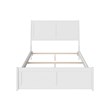 Leo & Lacey Full Wood Foundation Bed Frame with Matching Footboard White