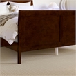 Leo & Lacey Full Wood Foundation Bed Frame with Matching Footboard Walnut