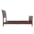 Leo & Lacey Full Wood Foundation Bed Frame with Matching Footboard Walnut