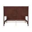 Leo & Lacey Full Wood Foundation Bed Frame with Matching Footboard Walnut