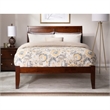 Leo & Lacey Contemporary Queen Solid Wood Platform Bed in Walnut