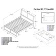 Leo & Lacey Queen Wood Platform Bed with Footboard & 2 Storage Drawers in Walnut