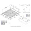 Leo & Lacey Wood King Platform Bed with Footboard and Storage Drawers in Walnut