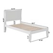 Leo & Lacey Solid Wood Twin XL Platform Bed with USB Charging Station in White