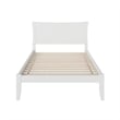 Leo & Lacey Transitional Solid Wood Full Platform Bed with Charging USB in White