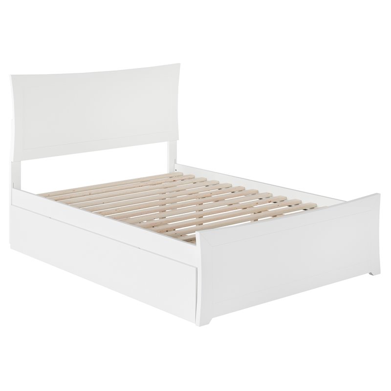 Leo & Lacey Urban Full Trundle Platform Bed in White