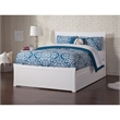 Leo & Lacey Modern Solid Wood Urban Full Storage Platform Bed in White