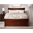 Leo & Lacey Transitional Solid Wood Urban Full Storage Platform Bed in Walnut