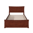 Leo & Lacey Transitional Solid Wood Urban Full Storage Platform Bed in Walnut