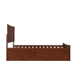 Leo & Lacey Transitional Solid Wood Urban Full Storage Platform Bed in Walnut