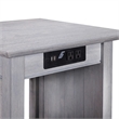 Leo & Lacey End Table with Charger in Driftwood Gray