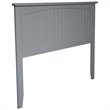Leo & Lacey Contemporary Full Wood Panel Headboard in Grey Finish