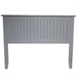 Leo & Lacey Contemporary Full Wood Panel Headboard in Grey Finish