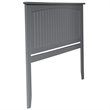 Leo & Lacey Contemporary Queen Wood Panel Headboard in Grey Finish