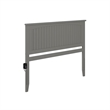 Leo & Lacey Contemporary Queen Wood Panel Headboard in Grey Finish