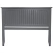 Leo & Lacey Contemporary Queen Wood Panel Headboard in Grey Finish