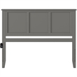 Leo & Lacey Contemporary Queen Solid Wood Panel Headboard in Grey