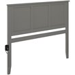 Leo & Lacey Contemporary King Solid Wood Panel Headboard in Grey