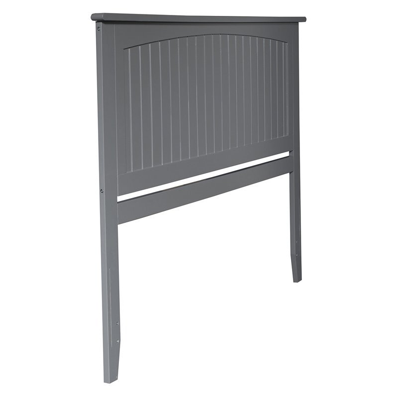 Leo & Lacey Contemporary King Wood Panel Headboard in Grey Finish
