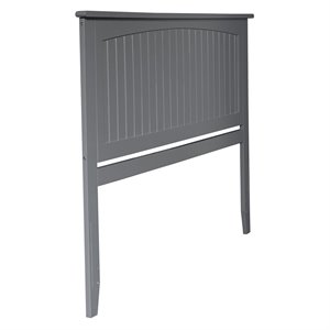 Leo & Lacey Contemporary King Wood Panel Headboard in Grey Finish