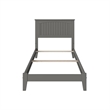 Leo & Lacey Contemporary Twin Solid Wood Foundation Bed in Grey