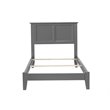 Leo & Lacey Contemporary Twin Solid Wood Foundation Bed in Grey