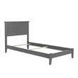 Leo & Lacey Contemporary Twin Solid Wood Foundation Bed in Grey