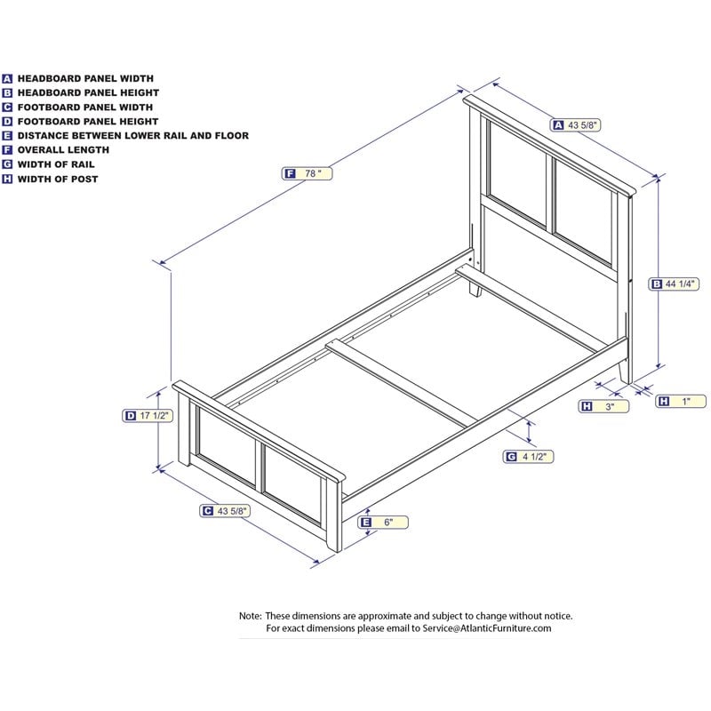 Leo & Lacey Twin Wood Foundation Bed with Matching Footboard in Grey