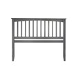 Leo & Lacey Contemporary Queen Wood Headboard in Grey Finish