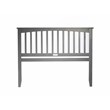 Leo & Lacey Contemporary Queen Wood Headboard in Grey Finish