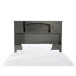 Leo & Lacey Contemporary Twin Bookcase Solid Wood Bed in Grey