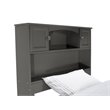 Leo & Lacey Contemporary Twin Bookcase Solid Wood Bed in Grey