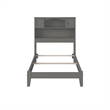 Leo & Lacey Contemporary Twin Bookcase Solid Wood Bed in Grey
