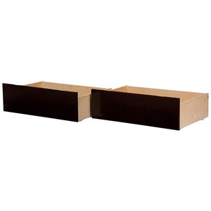 Leo & Lacey Queen King Bed Drawer in Espresso (Set of 2)