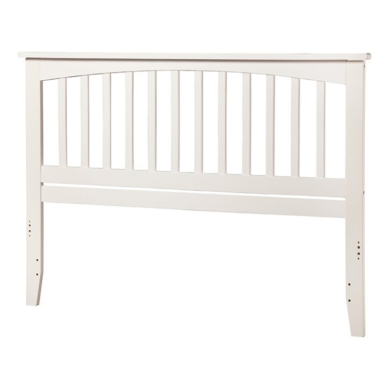 Leo & Lacey Contemporary King Wood Headboard in White Finish