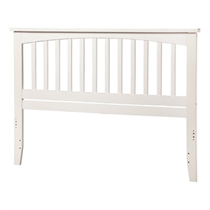 Leo & Lacey Contemporary King Wood Headboard in White Finish