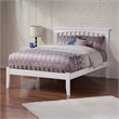 Leo & Lacey Contemporary King Solid Wood Platform Bed in White