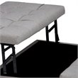 Natural Greige Storage Coffee Table Ottoman in Dove Gray