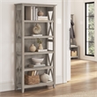 Bush Furniture Key West 5 Shelf Bookcase in Washed Gray