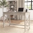 Bush Furniture Key West 48W Writing Desk in Washed Gray